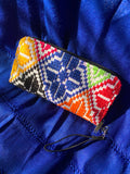 Embroidered Leather Wristlet